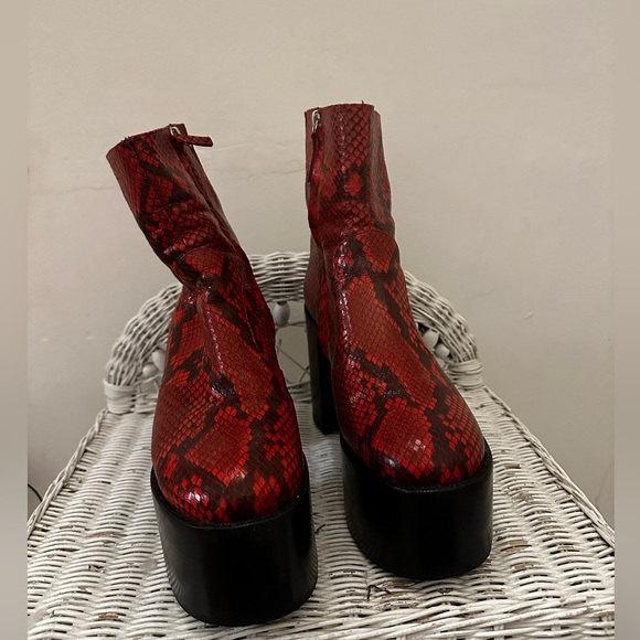 Simon Miller High Raid Red Tango 110mm platform Boots 🔥🔥🔥🔥🔥🔥🔥🔥 - Picture 2 of 7